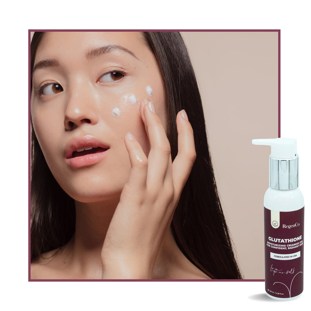 RegenCo. Glutathione Moisturizing Creamish Gel - 100ml | Face Moisturizer For Confident Glowing Skin | Face Moisturizer Cream 100 ml